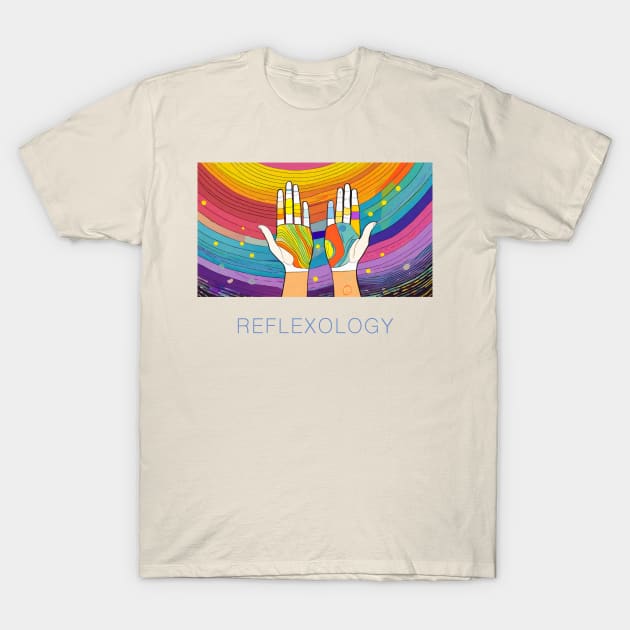 Hand Reflexology Art T-Shirt by CreativePhil